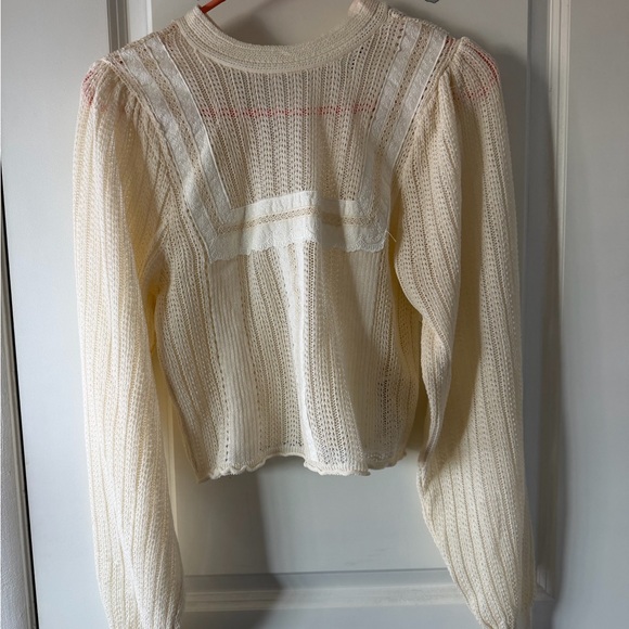 Zara Cream Lace Blouse - Picture 2 of 4